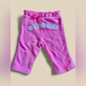 🔥4 for $20
Pink "So Cute" Plush Baby Pants - Sz 3-6mo